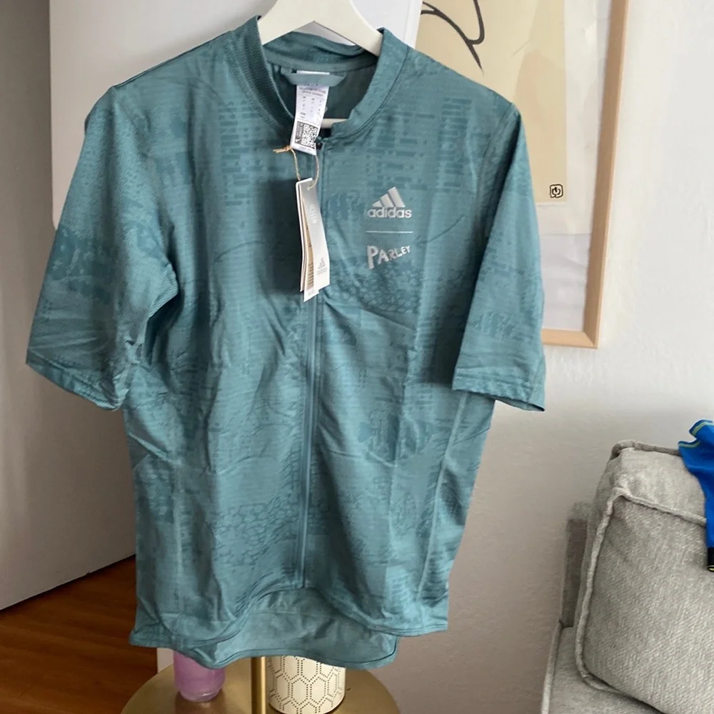 Adidas Cycling Jersey PARLEY Tech breathable Size m - Picture 6 of 14